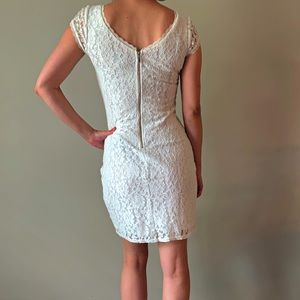 Off-white lace dress